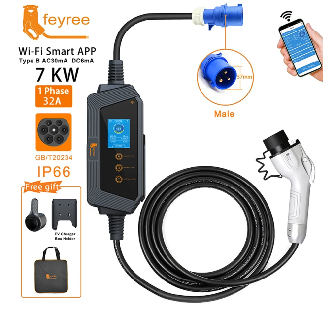 Зарядний пристрій Feyree GBT 32A 7,4 кВт wi-fi