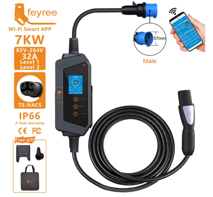 Зарядний пристрій Feyree Tesla (NACS) 32A 7,4 кВт wi-fi 